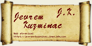 Jevrem Kuzminac vizit kartica